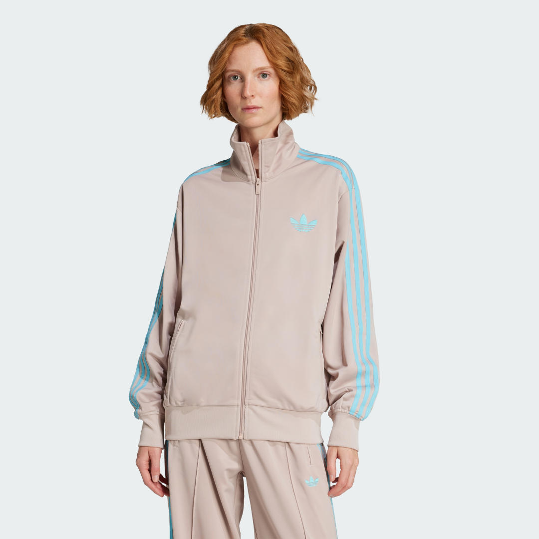 Jakke adidas Performance Adicolor Classic Firebird Loose Track Jacket Beige | JX7864, 0