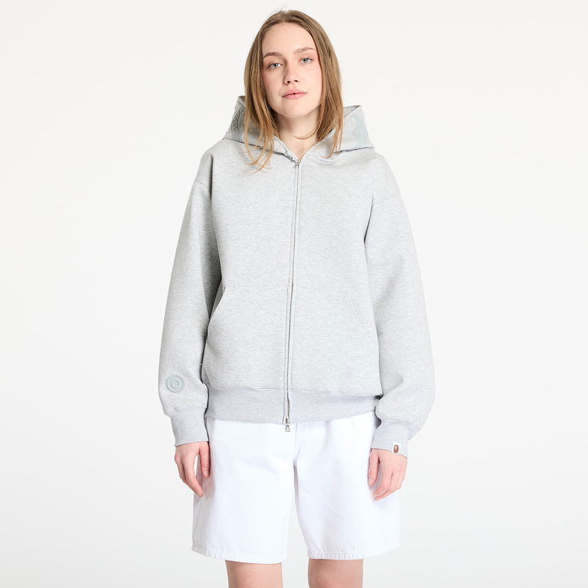Sweatshirt BAPE A BATHING APE Line Camo Interlock Relaxed Fit Shark Full Zip Hoodie Grå | 001ZPL301303MGRA