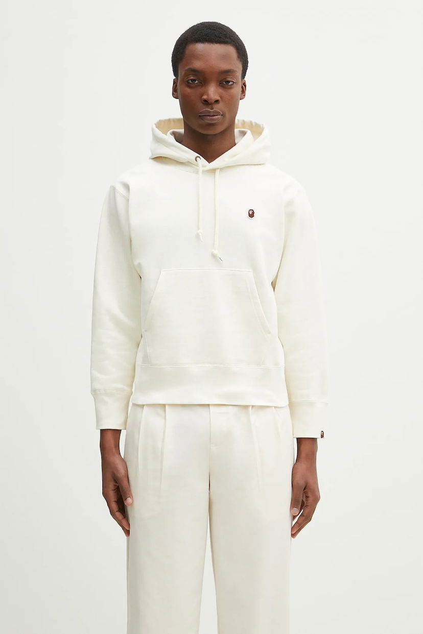 Sweatshirt BAPE A Bathing Ape One Point Pullover Hoodie Hvid | 1K80214005