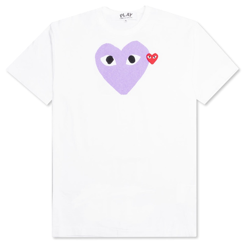 T-shirt Comme des Garçons Emblem Heart T-Shirt Hvid | AZ-T105-051-1 / P1T1051