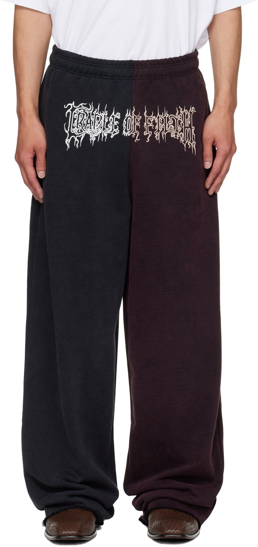 Joggingbukser VETEMENTS Vetements Cradle of Filth Cut-Up Baggy Sweatpants Sort | UCF76SP900BR