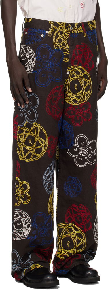 Bukser KENZO Kenzo Paris Futura 2000 Edition Embroidered Trousers Sort | FF65PA3839G2, 1