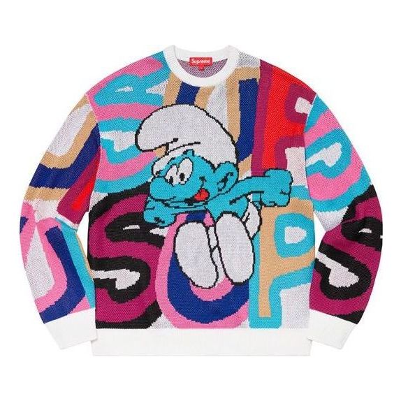 Sweater Supreme Knitted Cartoon Character Sweater Hvid | SUP-FW20-160