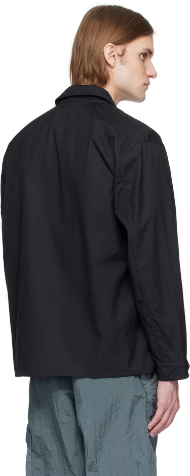 Vindjakke Stone Island Stone Island Supima Cotton Canvas Overshirt Sort | K1S15 1200013 S0011, 2