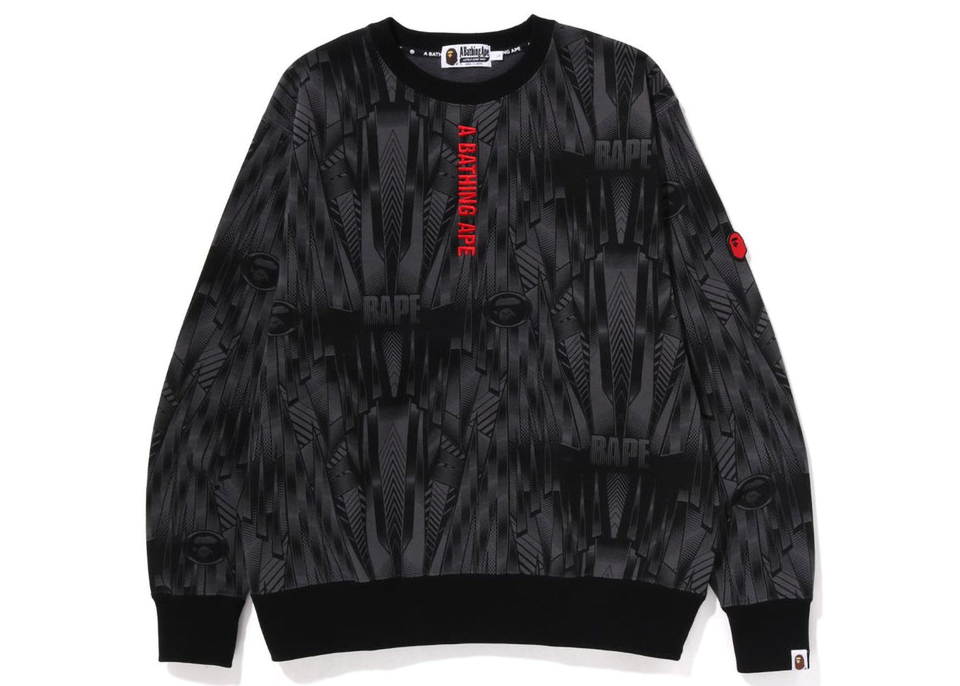 Sweater BAPE Speed Racer Relaxed Fit Crewneck Sort | 1J30-113-003, 0
