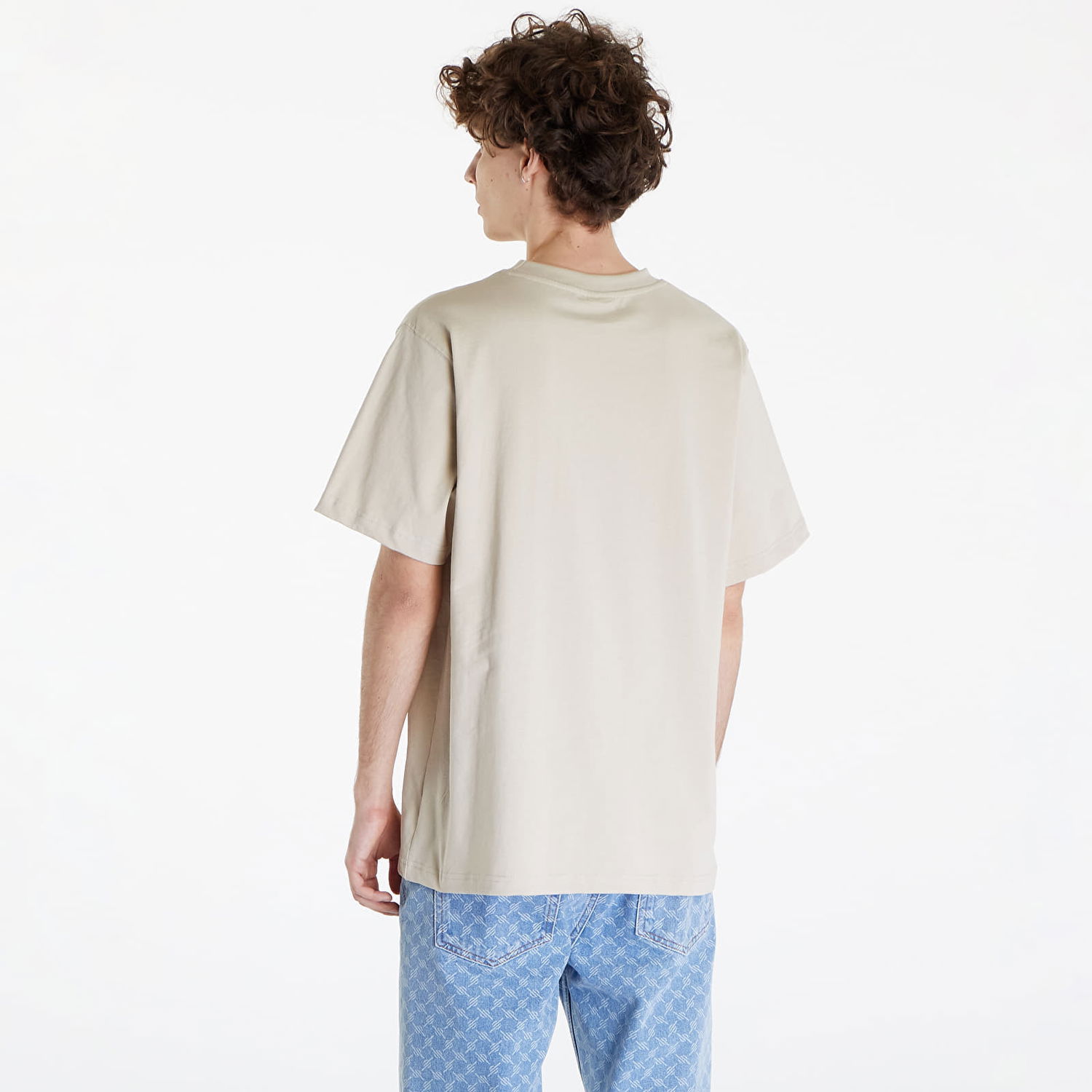T-shirt Queens Essential T-Shirt With Contrast Print Beige Beige | QNS_026, 1