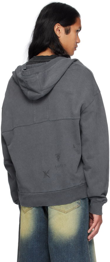Sweater We11done We11done Wide Neck Sweatshirt Grå | WD-TH2-24-801-U-CH, 2