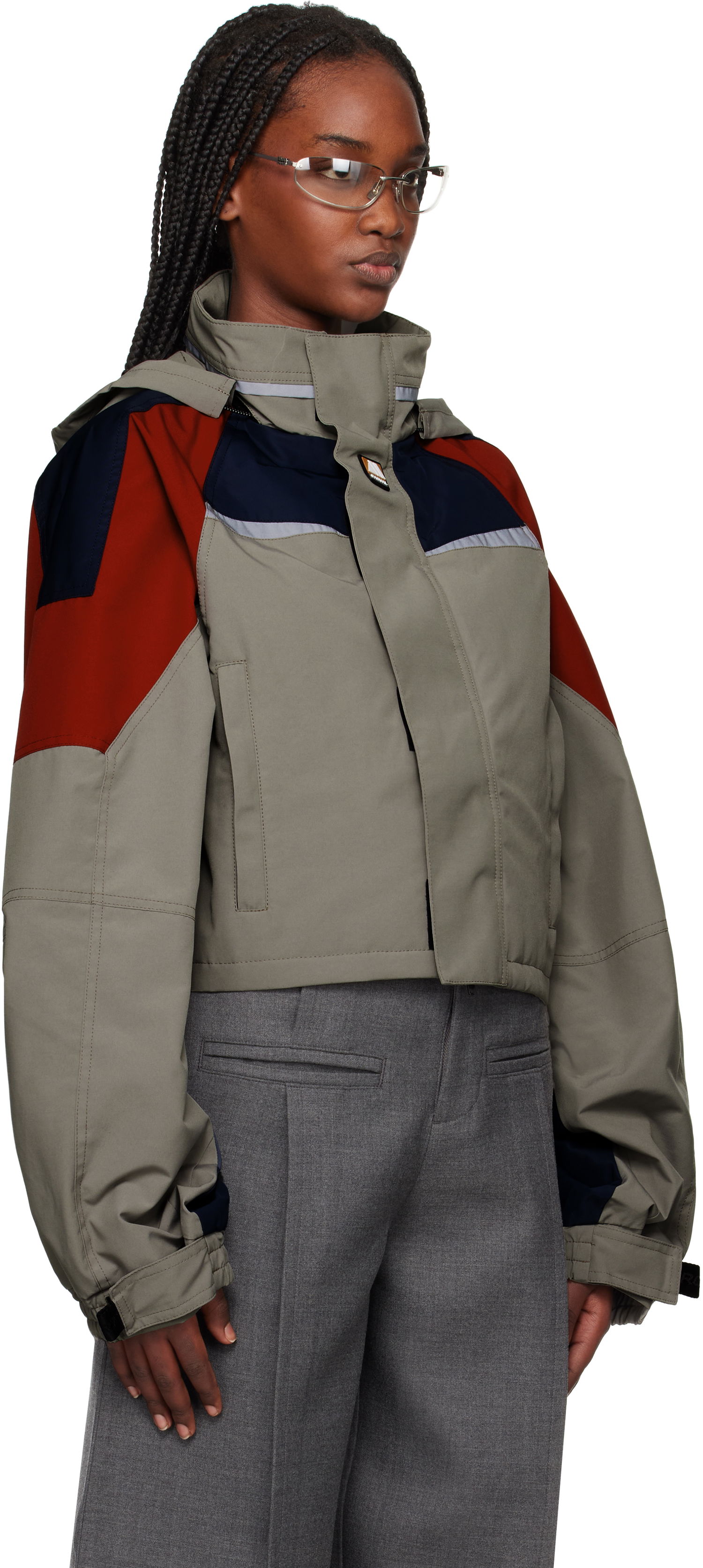 Vindjakke Martine Rose Martine Rose Shrunken Sports Jacket Grå | 741WO10022, 1