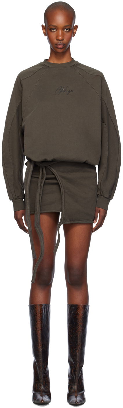 Kjole Ottolinger Ottolinger Drape Jersey Minidress Grøn | 1150303521