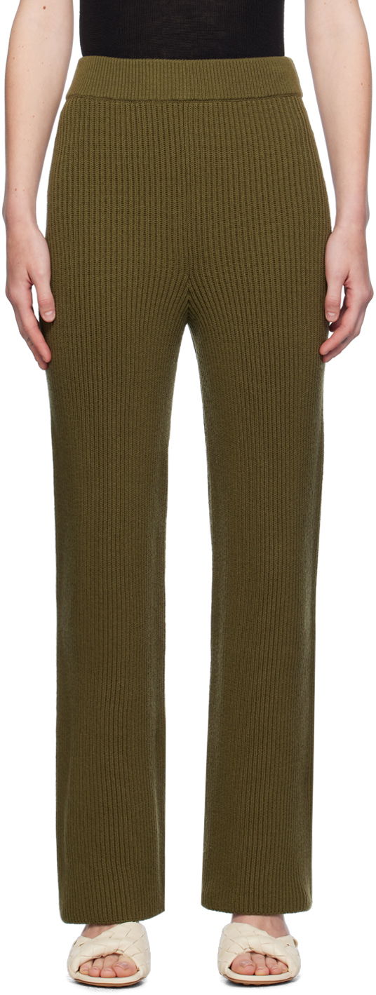 Bukser Jil Sander Wool Straight-Leg Trousers Grøn | J40KA0220_J14738, 0
