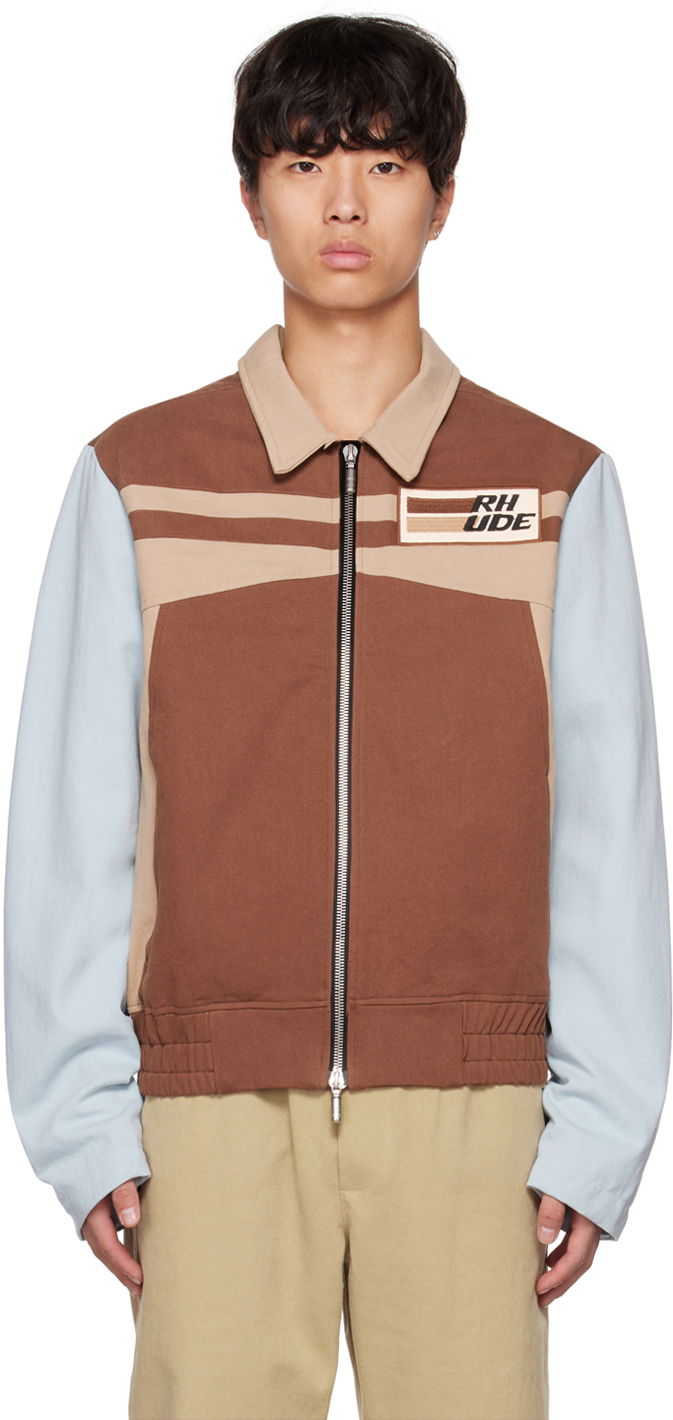 Jakke Rhude Paneled Bomber Jacket Brun | RHPS23JA05371187, 0