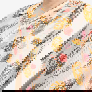 Skjorte BAPE A Bathing Ape Vacation Pattern Open Collar Shirt, Size Large Hvid | 001SRL301308M-WHT, 5