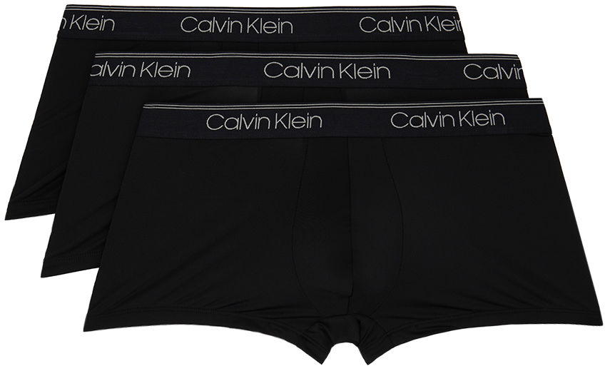 Boksere CALVIN KLEIN Underwear Three-Pack Low-Rise Boxers Sort | NB2569G, 0