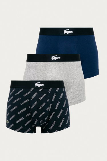 Boksere Lacoste 3-Pack Logo-Print Trunks Flerfarvet | 5H1774, 0