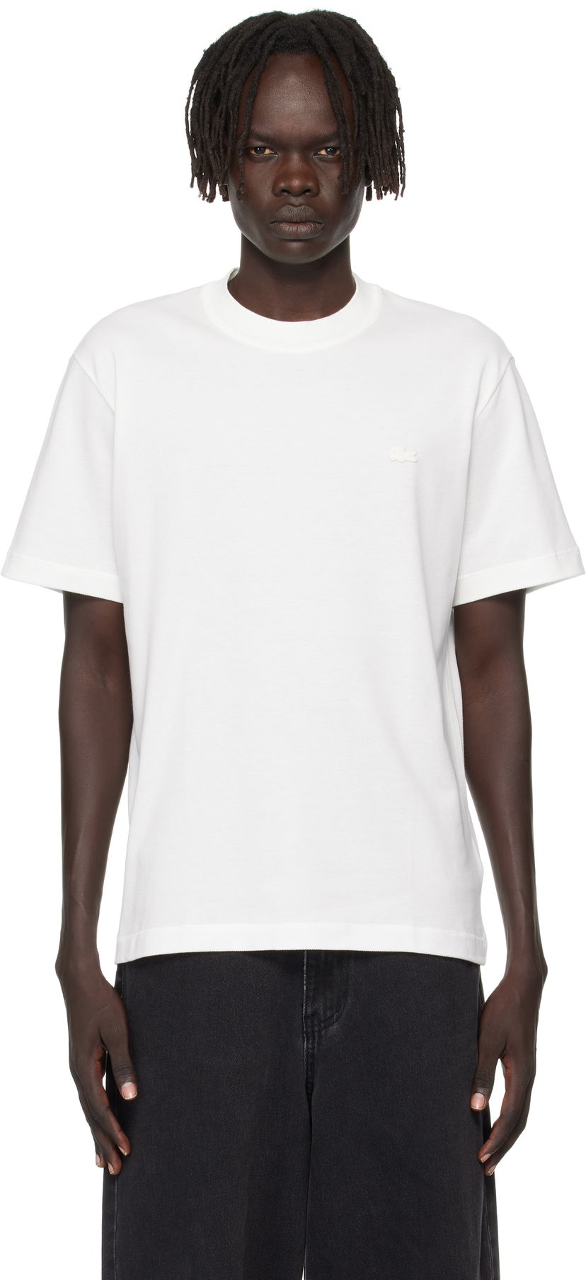 T-shirt Lacoste Lacoste Back To Work Tier 0-1 T-Shirt Hvid | TH5477_70V