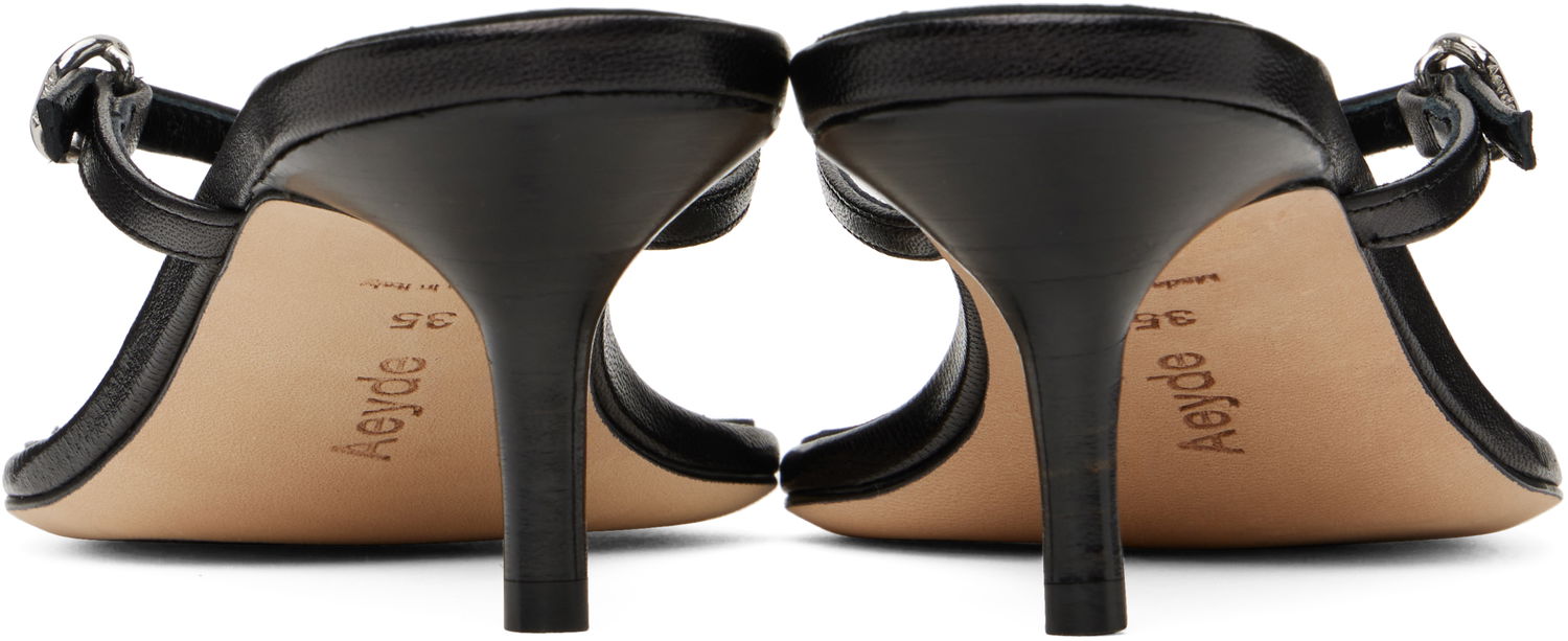 Tilbehør Aeyde Aeyde Leigh Leather Toe-Post Heeled Sandals Sort | A11-HS-GAIS55TB162-SS25-800-007, 1