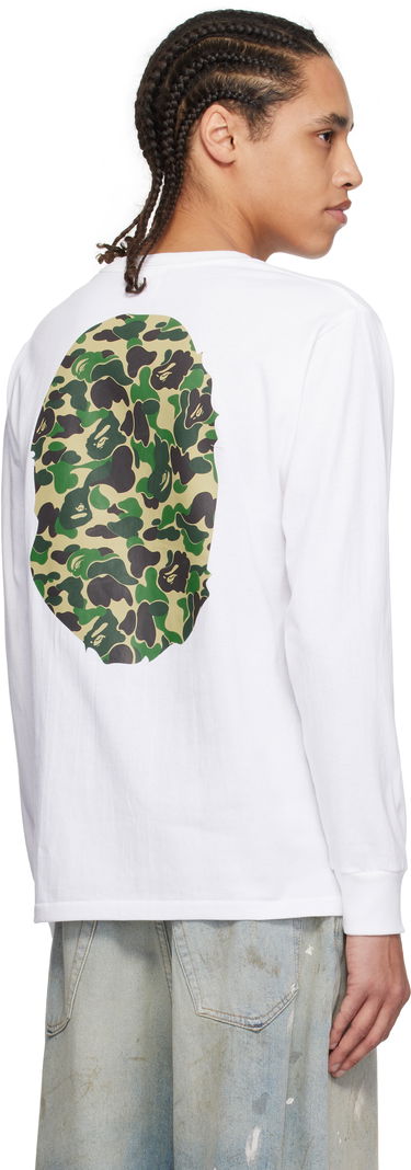 T-shirt BAPE A Bathing Ape ABC Camo Big Ape Head Long Sleeve T-Shirt Hvid | 001LTL301015M, 2