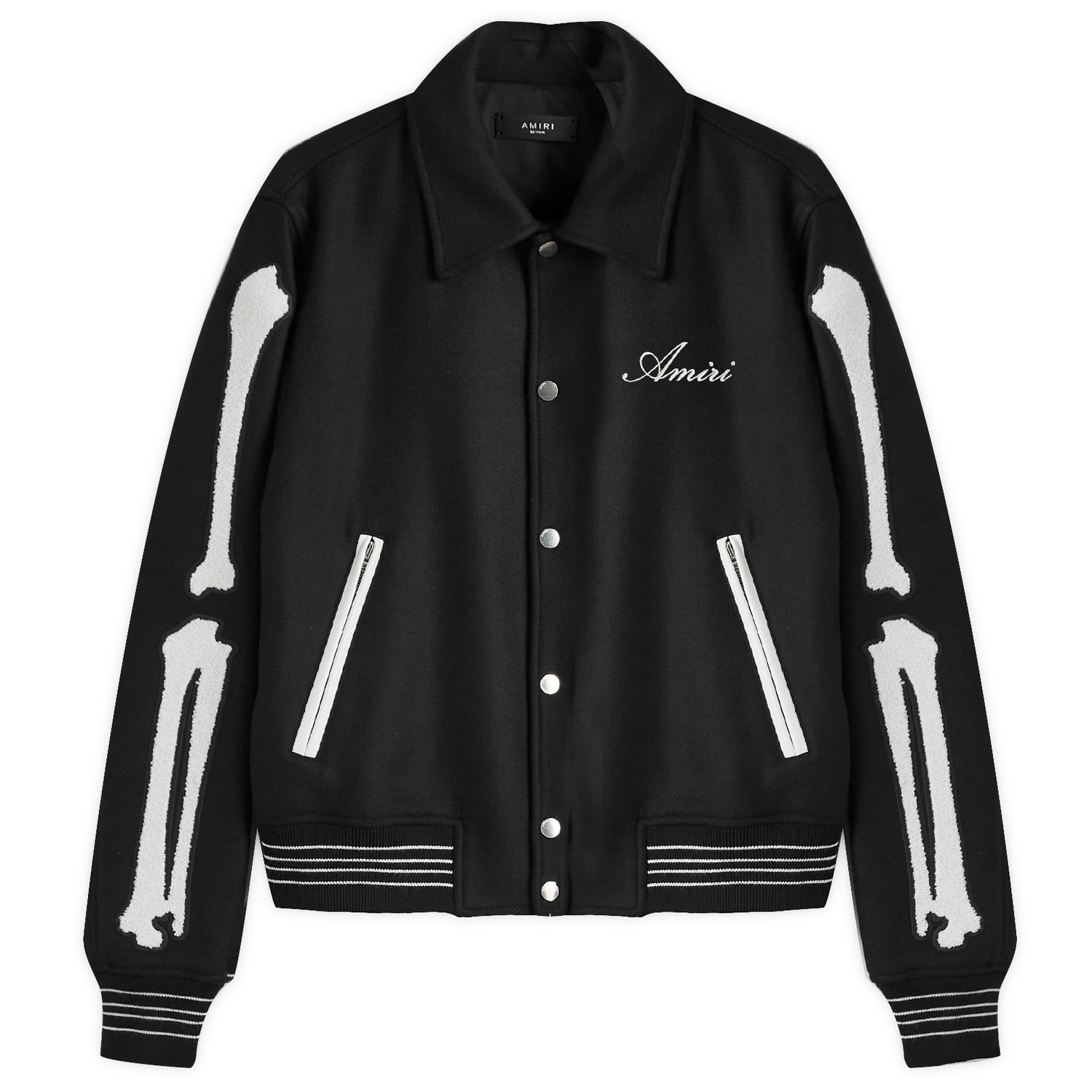 Bomberjakke AMIRI Varsity Bones Jacket Sort | AMOUVY1007-099, 0