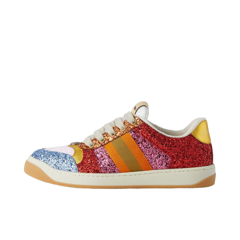 Sneakers og sko Gucci Glitter-Embellished Screener Sneakers Multi (Women's) Flerfarvet | 710534 FAKUU 4942