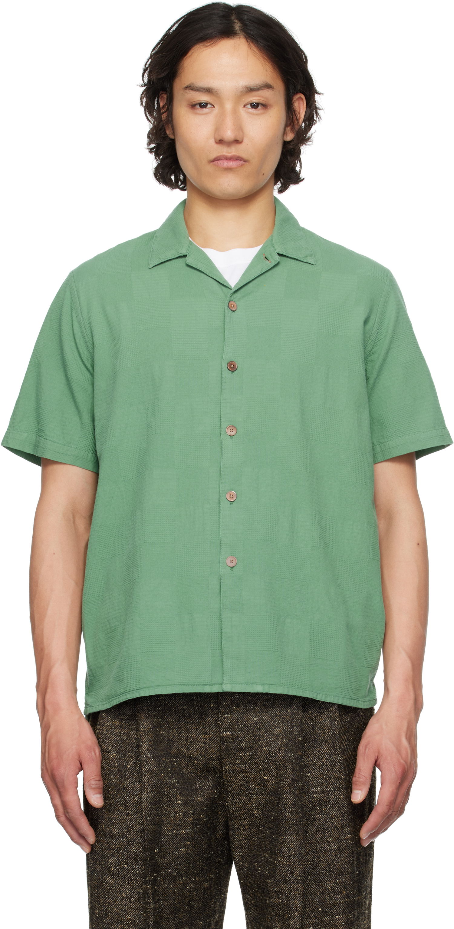 Skjorte Paul Smith PS Paul Smith Casual Fit Shirt Grøn | M2R-695U-P22251-31, 0