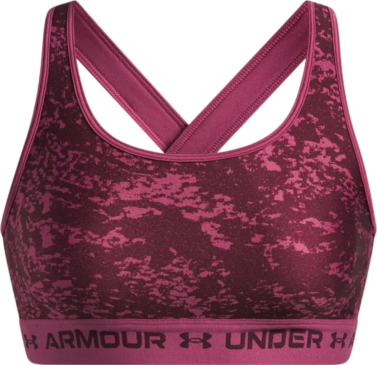 Bh Under Armour Under Armour Crossback Mid Print Sports Bra Lyserød | 1361042-659, 0