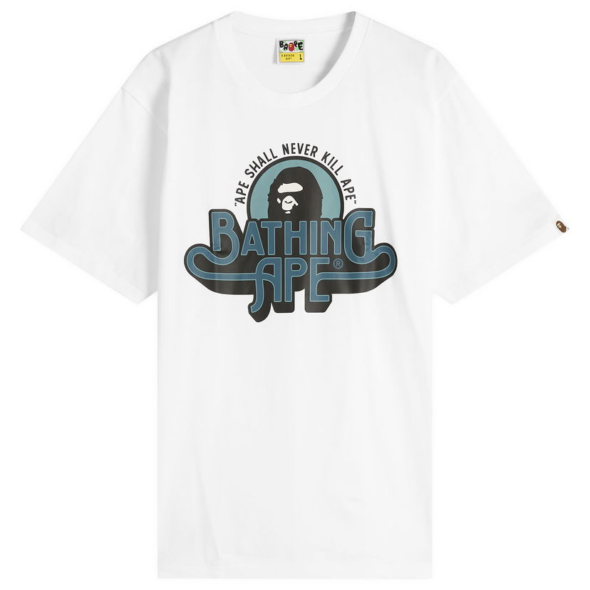 T-shirt BAPE Bathing Ape Garment Logo T-Shirt, Size Small Hvid | 001TEL801048M-WHT