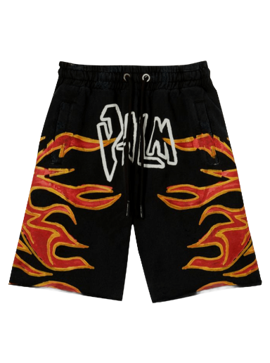 Shorts Palm Angels GD Graffiti Flames Sweatshort Sort | PMCI010F22FLE0051001