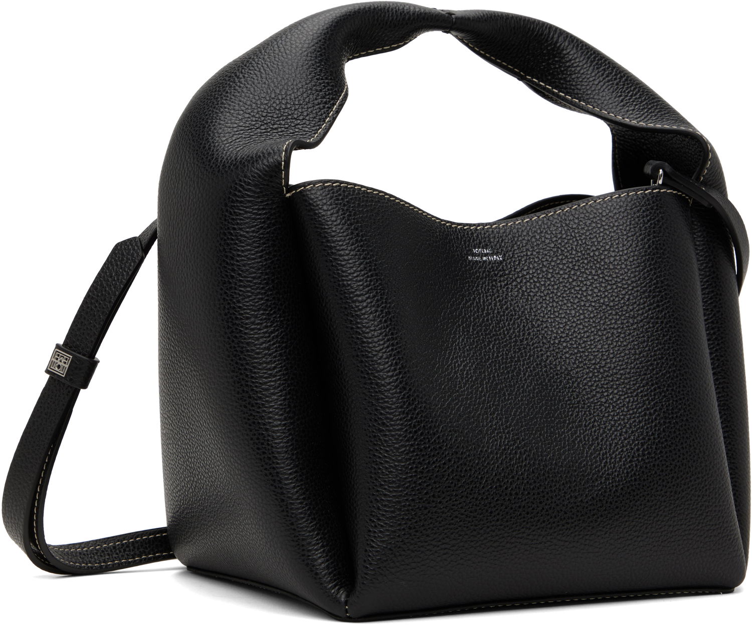 Skuldertaske TOTEME TOTEME Grained-Leather Bucket Bag Sort | 233-9111-613, 1