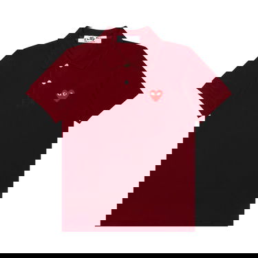 Polo skjorte Comme des Garçons PLAY Red Heart Polo Shirt Bourgogne | AZ T005 051 3, 1