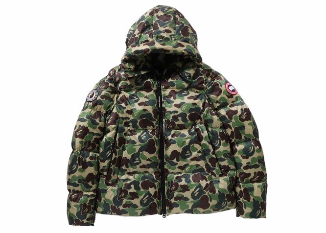Puffer jakke BAPE BAPE x Canada Goose Crofton Puffer Jacket Green Grøn | 1J73-144-901