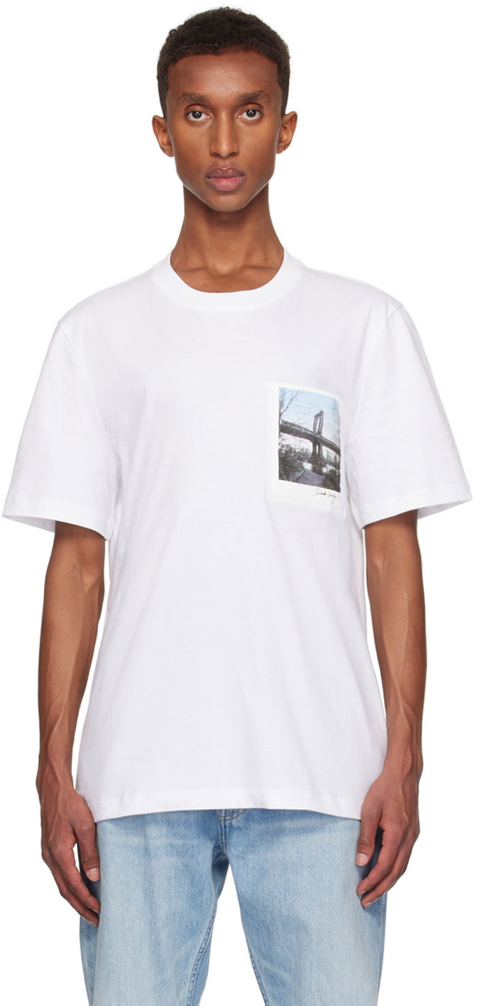 T-shirt Helmut Lang Bridge Postcard T-Shirt Hvid | O06HM513