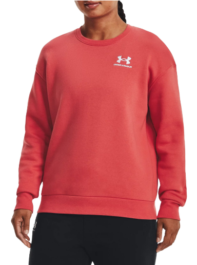Sweatshirt Under Armour Essential Fleece Crew Rød | 1373032-638