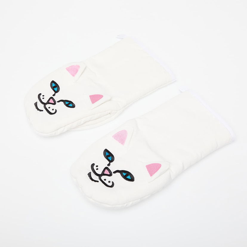 Handsker RIPNDIP RIPNDIP Nermie Oven Mittens Hvid | RNDSUM25221