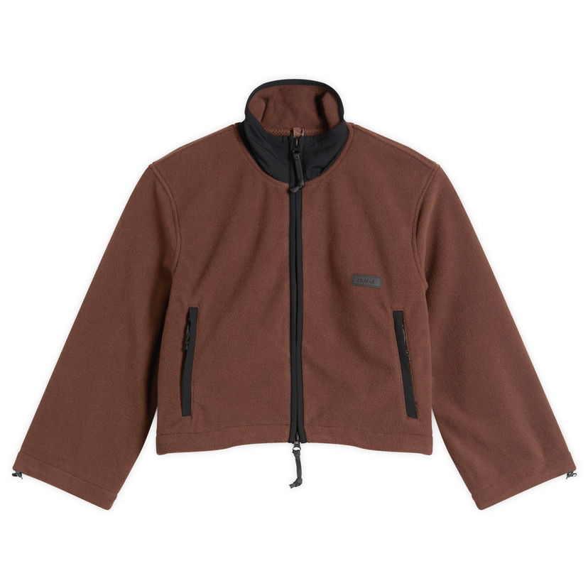 Jakke SKIMS Fleece Lounge Shrunken Zip Up Jacket Brun | ZU-ZUP-9935W-COA