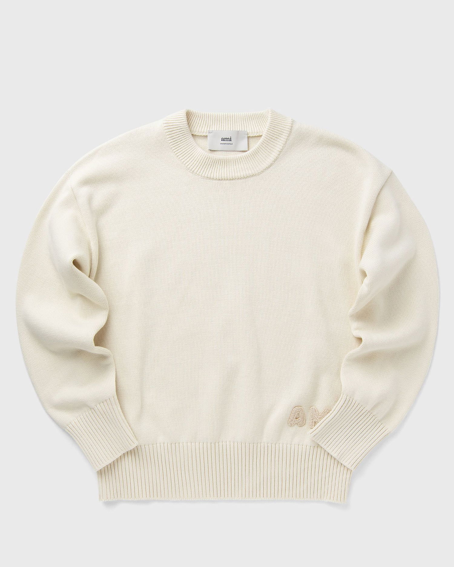 Sweater AMI AMI Crewneck Sweater Hvid | HKS163.KN0063-136, 0