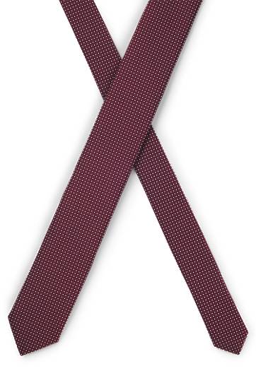 Tilbehør BOSS Jacquard Silk-Blend Tie Bourgogne | 50551721, 1
