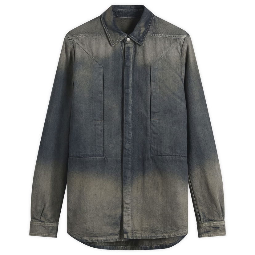 Skjorte Rick Owens Fogpocket Denim Shirt Grå | RU02E1237-DKDEG-78D