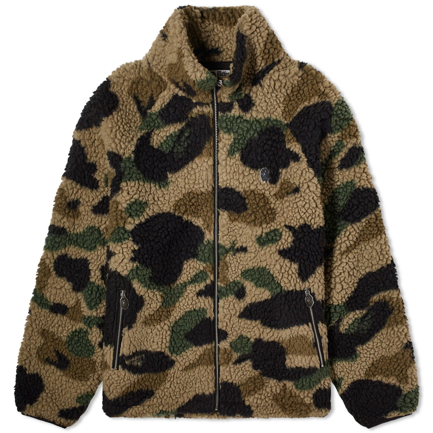 Jakke BAPE A Bathing Ape 1St Camo Metal One Point Fleece Jacket Grøn | 001LJJ801064I-GRN, 0
