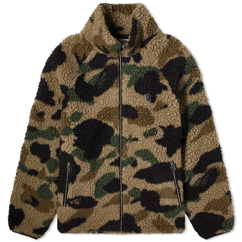 Jakke BAPE A Bathing Ape 1St Camo Metal One Point Fleece Jacket Grøn | 001LJJ801064I-GRN