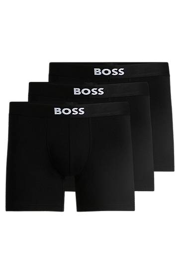 Boksere BOSS BOSS Stretch Cotton Boxer Briefs, 3-Pack Sort | 50544272
