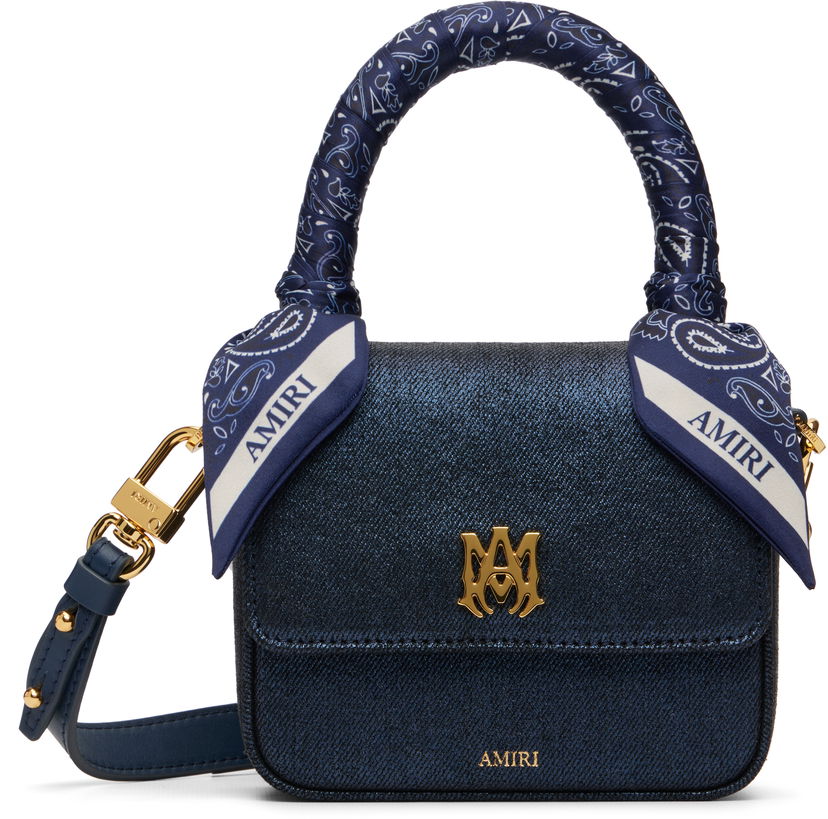 Håndtaske AMIRI 'MA' Denim Micro Bag Mørkeblå | AWBGTH1085