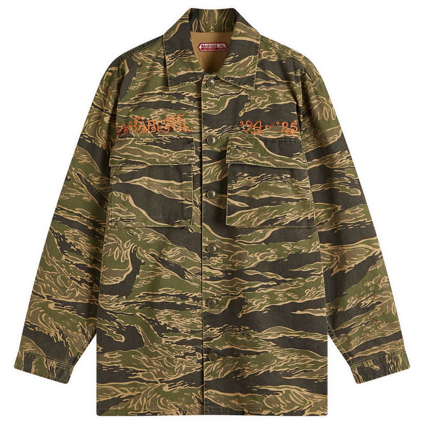 Skjorte Maharishi Maharishi Tiger Camo Advisor's Shirt Grøn | 6077-GLD