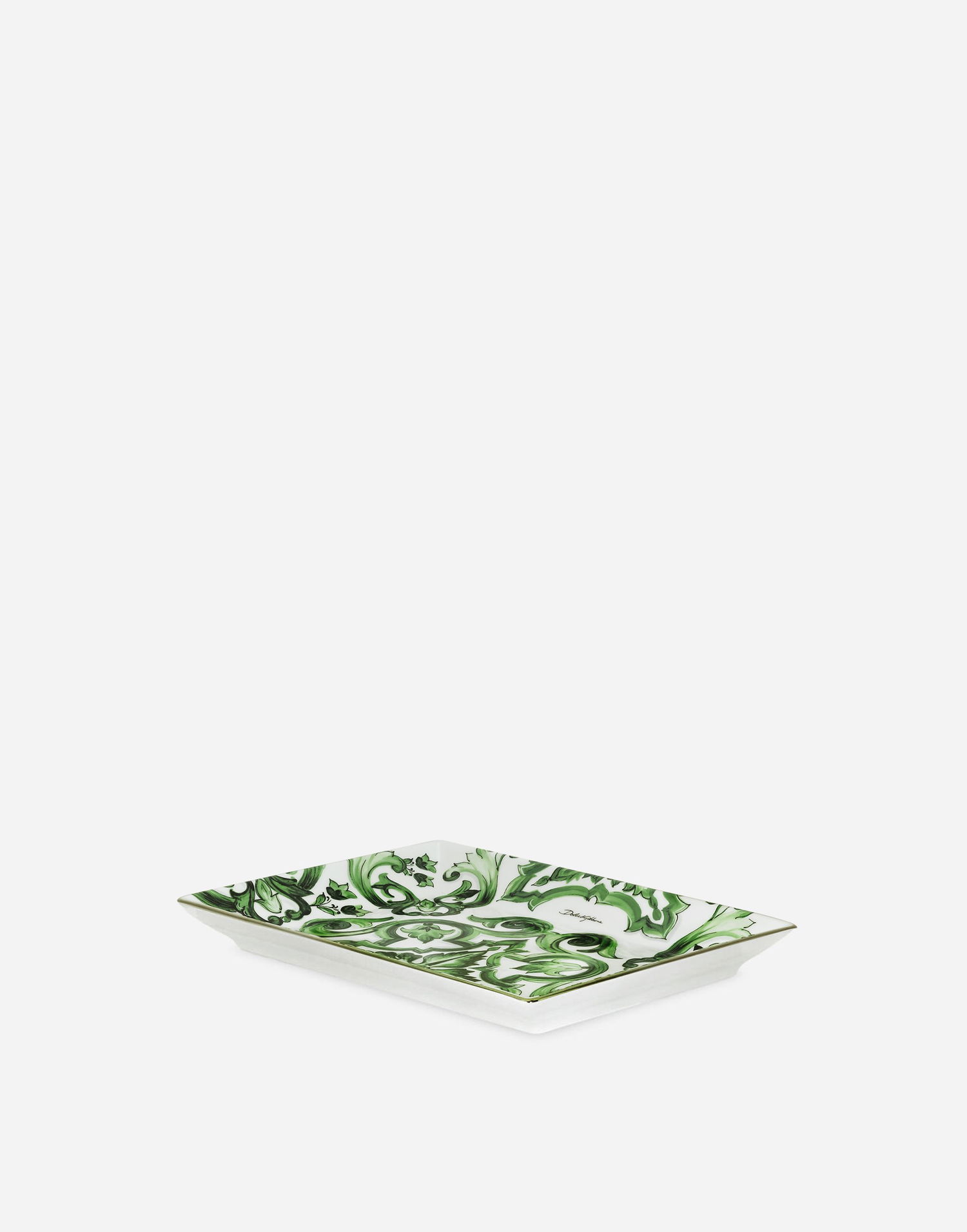 Home decor Dolce & Gabbana Dolce & Gabbana Ornate Porcelain Trinket Dish Grøn | TCC199TCAMTUV004, 0