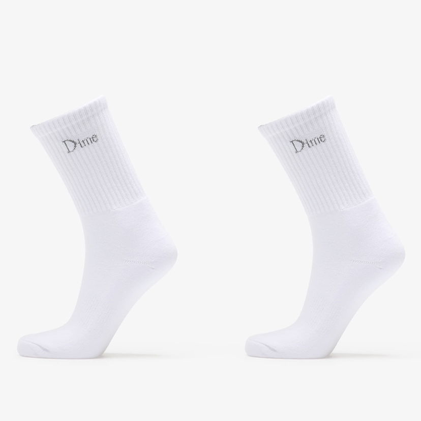 Sokker Dime Dime Classic Long Socks (2 Pairs) Hvid | DIMEFA2539WHT