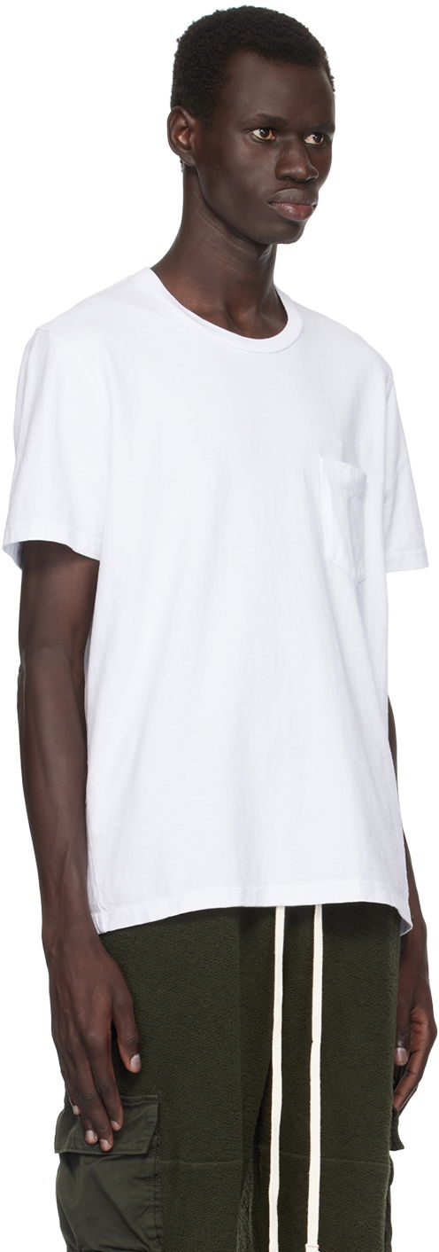 T-shirt LES TIEN Les Tien Heavyweight Classic Pocket Tee Hvid | HV-2002, 1