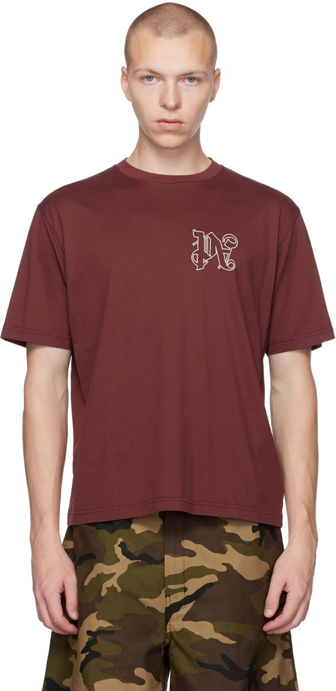 T-shirt Palm Angels Red Monogram Rød | PMAA089E23JER0012903