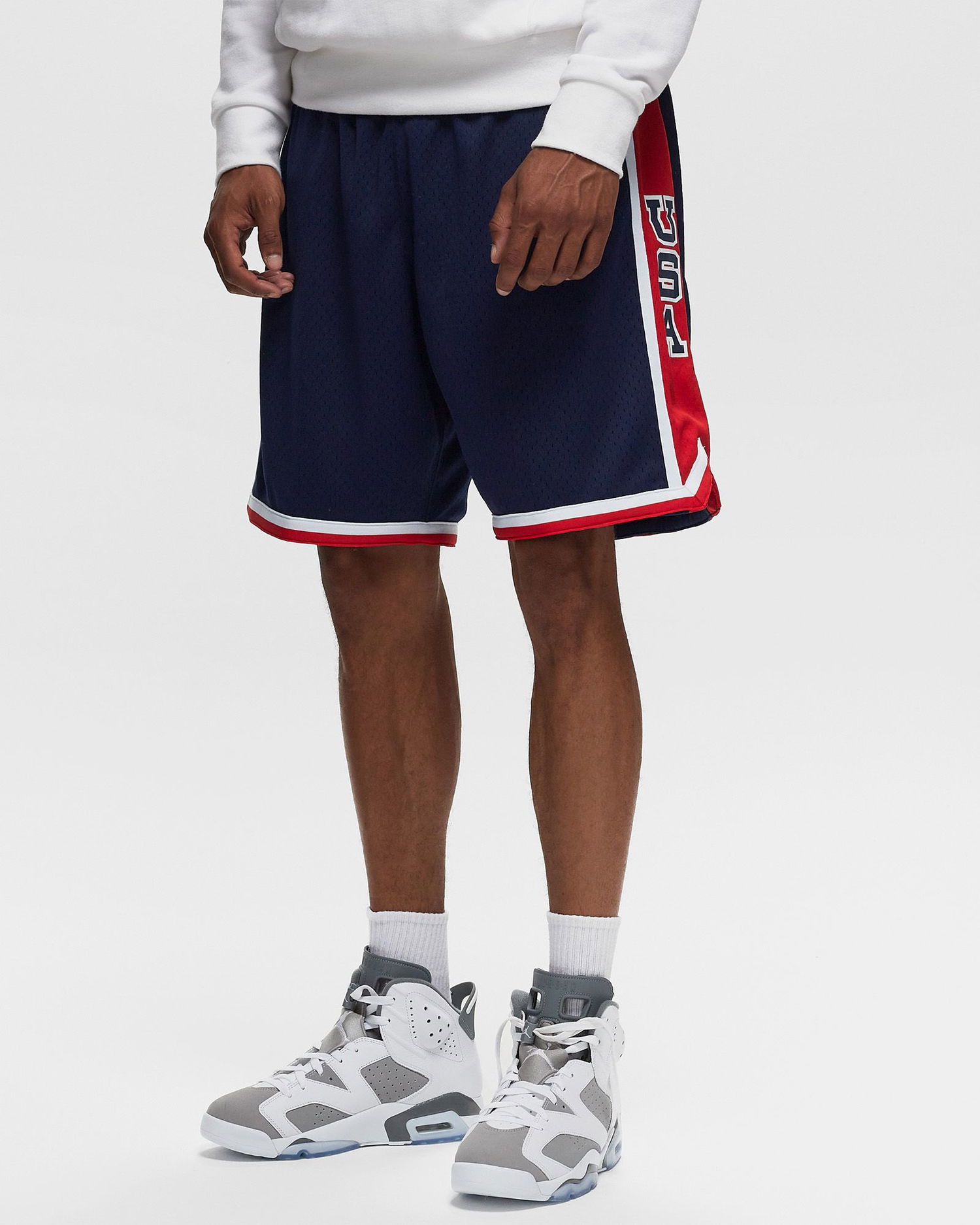 Shorts Mitchell & Ness Mitchell & Ness NBA USA 1984 Authentic Shorts Size L Mørkeblå | ASHR5746-USA84PPPNAVY, 1
