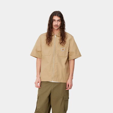 Skjorte Carhartt WIP S/S Sandler Shirt Beige | I033277_1YA_02, 2