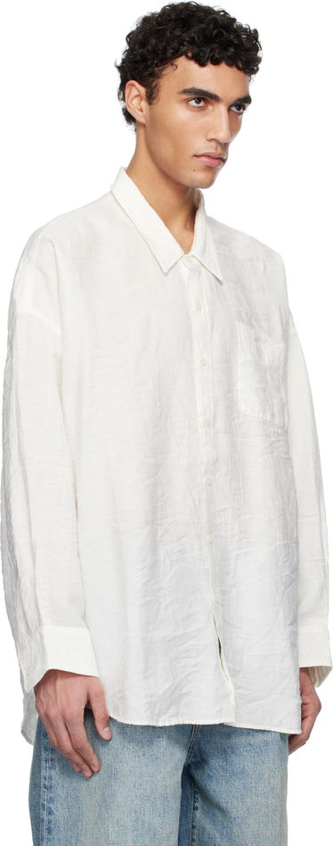Skjorte R13 R13 Drop Neck Shirt Hvid | R13MR004-R364A, 1