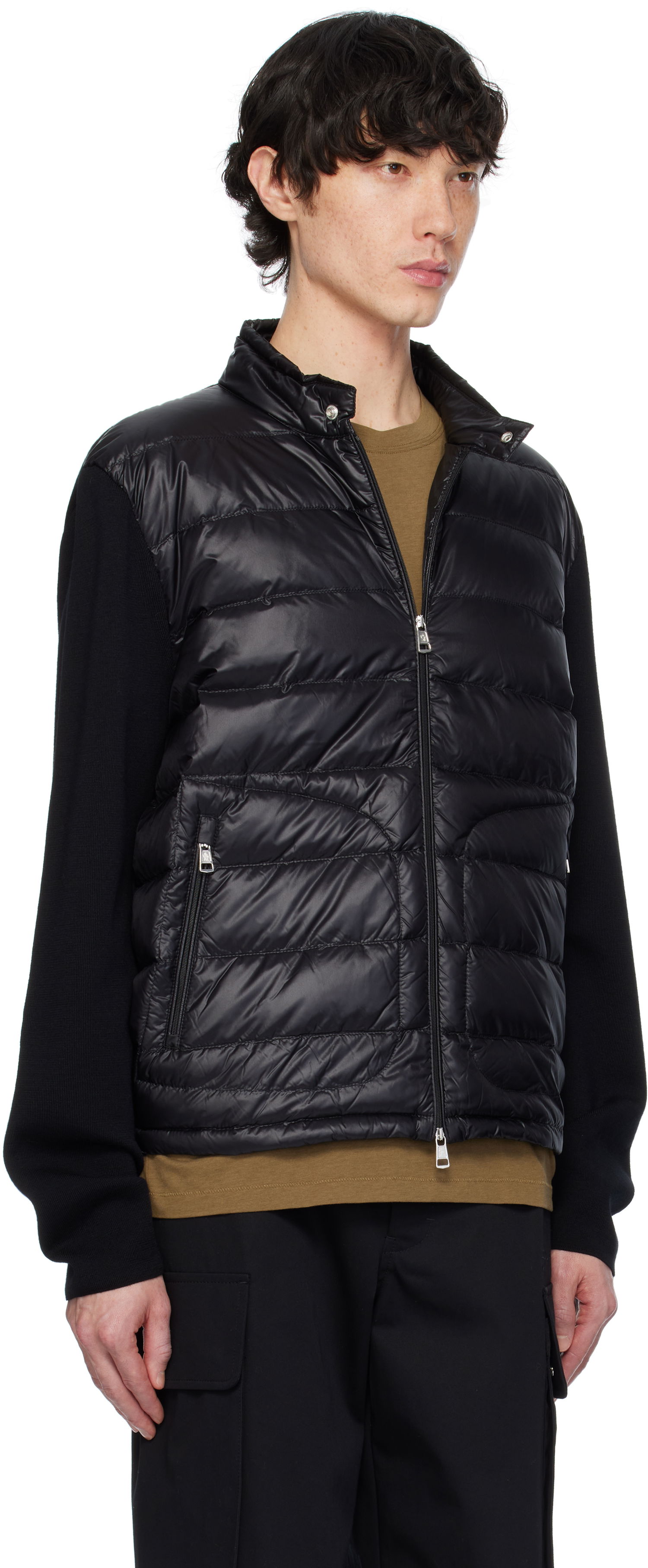Puffer jakke Moncler Moncler Padded Zip-Up Jacket Sort | K10919B00016M1131, 1